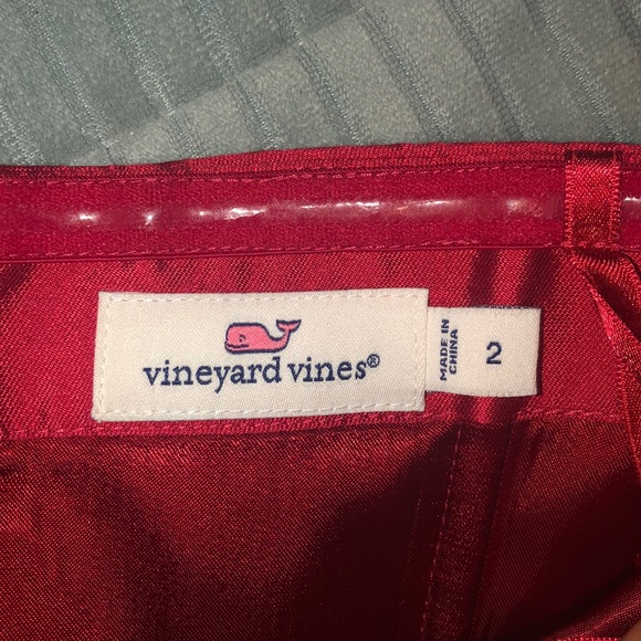 red strapless vineyard vines dress - Picture 3 of 4